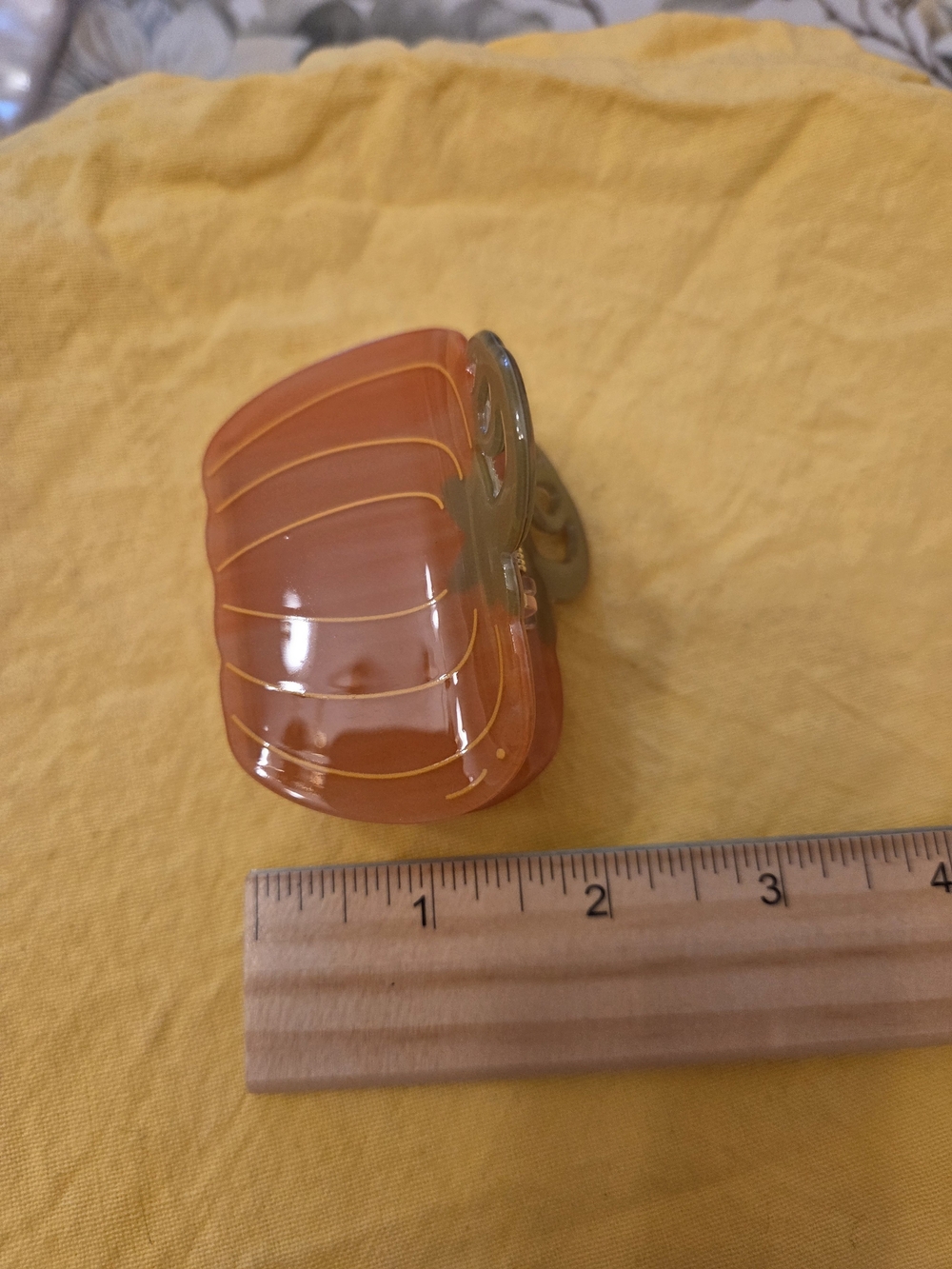 Orange And Green Pumpkin Hair Claw Clip - Picture 5 of 6